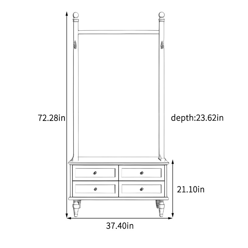 Armoire robuste en bois avec rangement amélioré, Ivoire ivoire