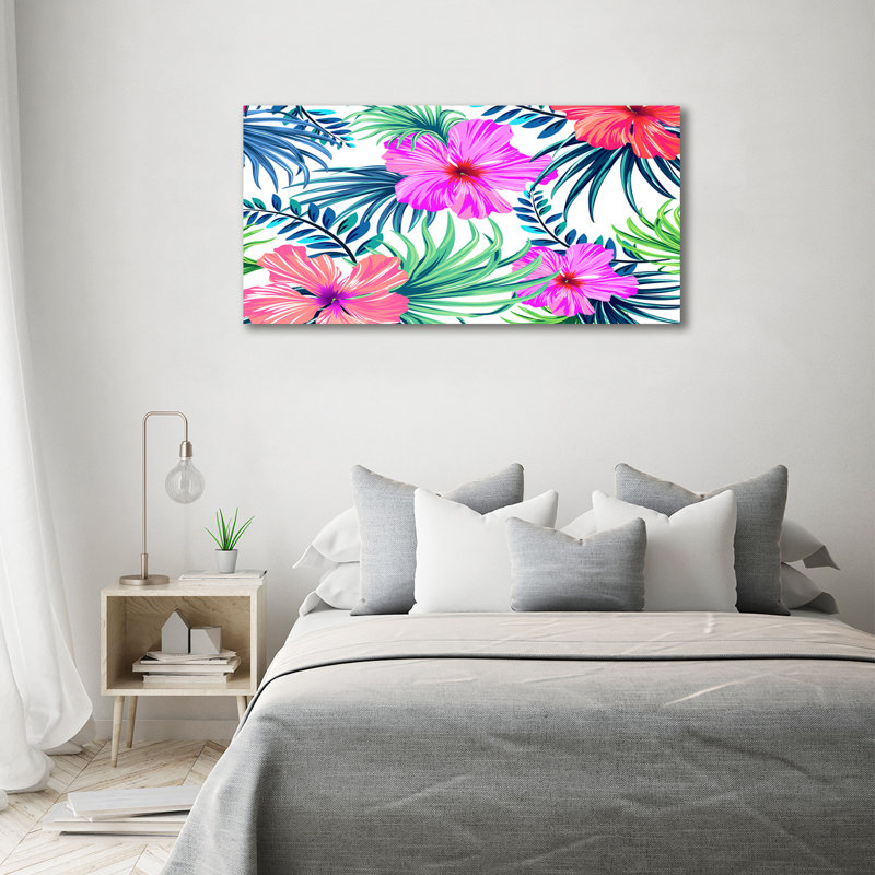 Hawaiian Flowers - Wrapped Canvas Print, Canvas, 70cm H x 140cm W