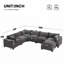 Canapé modulaire de 118 po avec repose-pieds de rangement mobile, canapé 7 places en forme de U, siège large et combinaison libre-1791837264