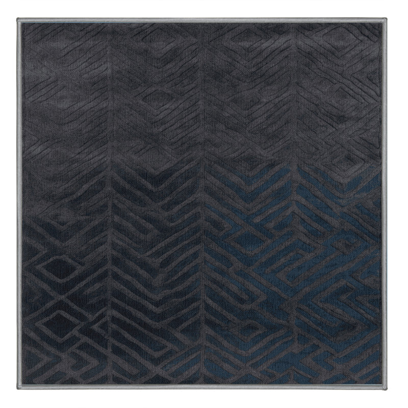Machine Washable Trellis Gray Area Rug, Square 7'