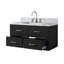 Meuble-lavabo simple en chêne gris 36 po X P 22 po D, dessus en marbre de Carrare et ensemble de robinet-117825138