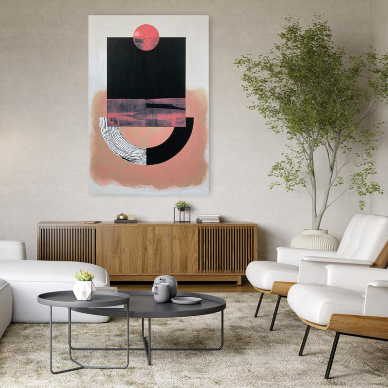 Art contemporain contemporain abstrait, H 48 po x l 32 po