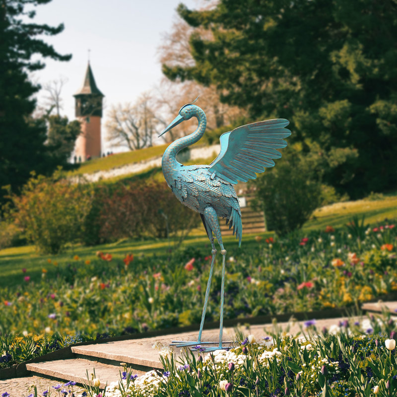 Statue de jardin Orlee Crane, Vert