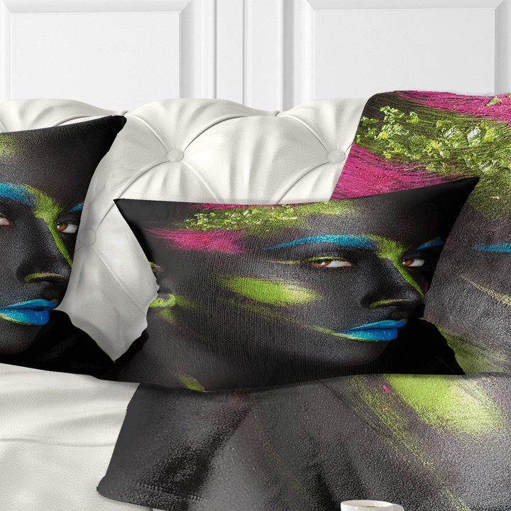 Coussin décoratif décoratif foncé avec coussins décoratifs abstract