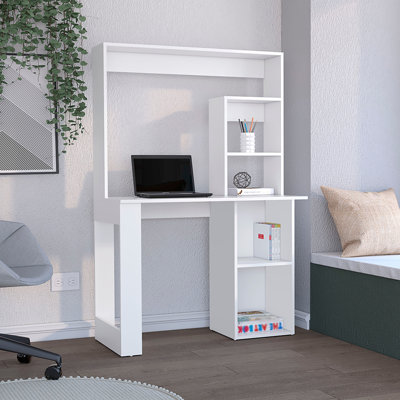 Bureau Maine avec rehausse et tablettes