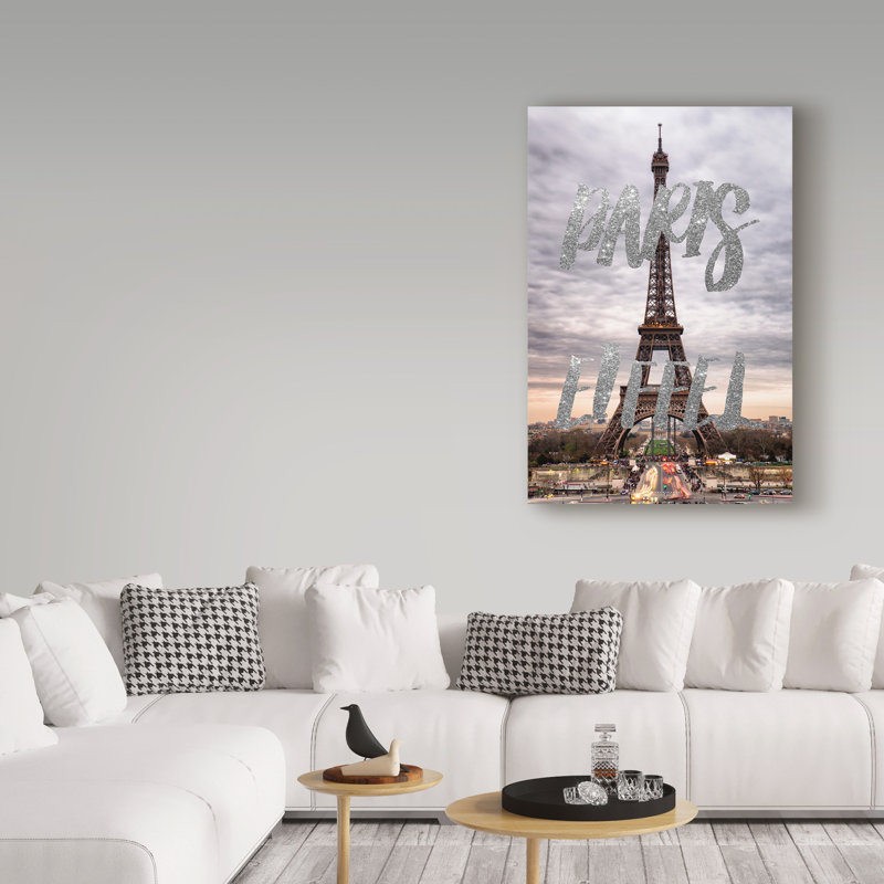 «Paris Eiffel II» par Cosey, impression sur toile tendue, H 19 po x l 12 po