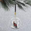 Santa Snow Globe 6'' Handmade Glass Christmas Ball Ornament