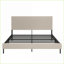 Structure de lit plateforme très grand en métal - Beige, silencieux, robuste, capacité de chambre principale de 800 lb