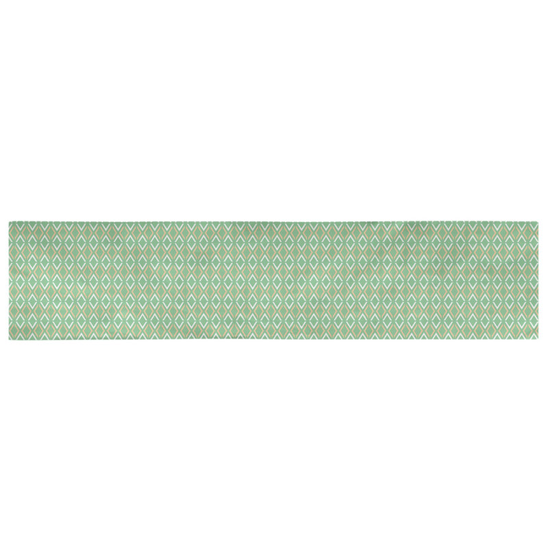 Chemin de table arrow diamants Avicia, 73,5 po x 17,5 po, Poly, Vert / Orange