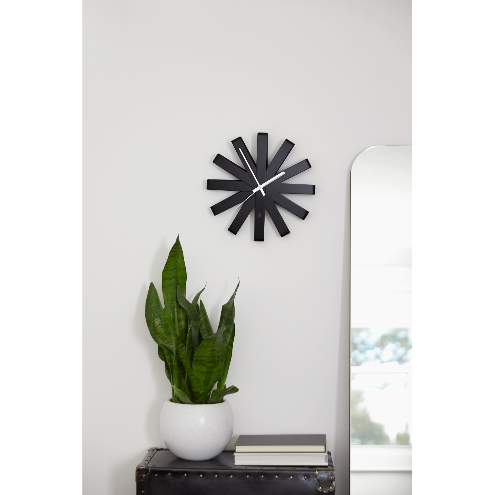12" Wall Clock, Black