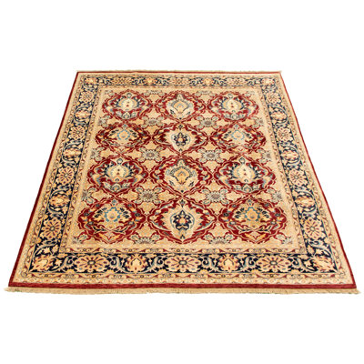 One-of-a-Kind Rectangle 6'1" X 8'4" New Age Wool Area Rug in Red