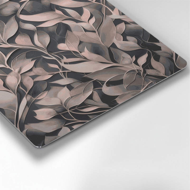 Abstract Florals 11 Grey Metal Wall Art, 20" H x 30" W