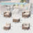 Amberson Fully Assembled 6-Person Rattan Seating Group with Cushions