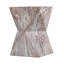 Table de bout d'extérieur en ciment avec faux terrazzo, petite table d'appoint ronde moderne pour patio et jardin, mobilier d'appoint durable et élégant