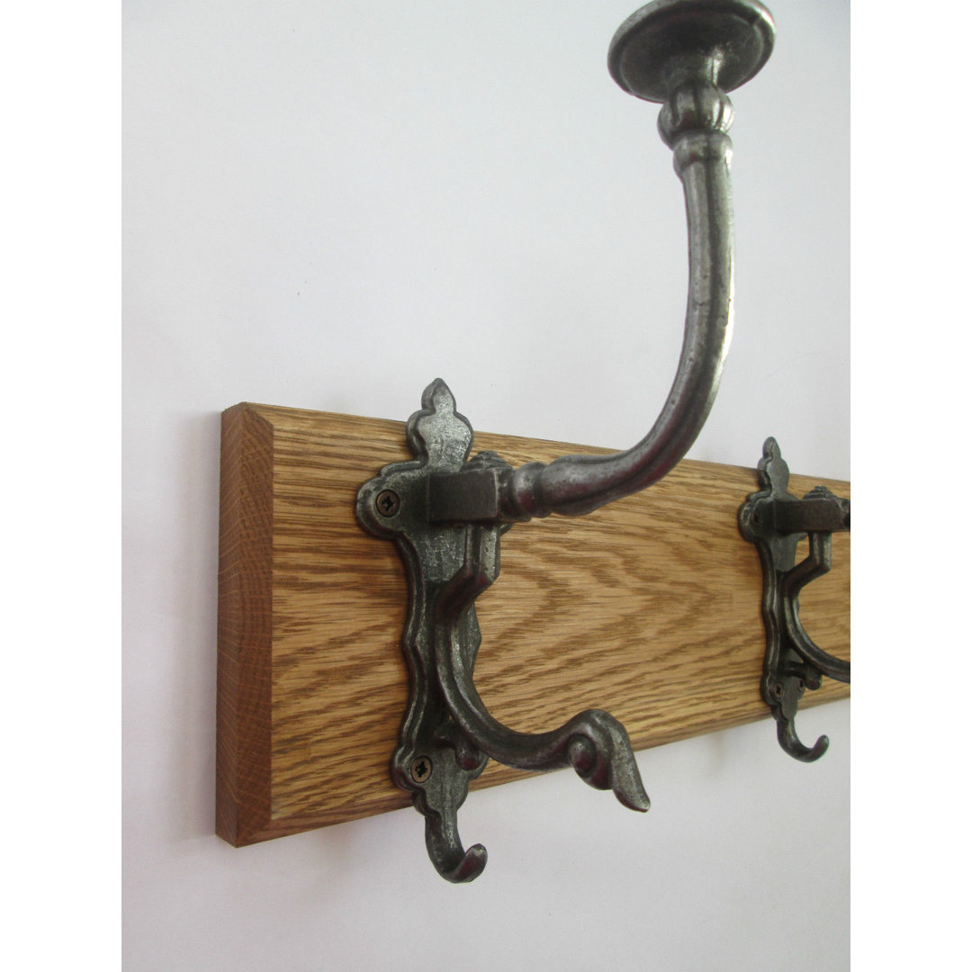 Solid Wood 2 - Hook Wall Mounted Coat Rack