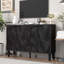Meuble télé 47,2 po, console multimédia avec 2 espaces de rangement spacieux, pieds en bois massif et dispositif anti-basculement pour le salon, jusqu'à 43 po-426563750