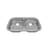 Sinber 32" x 18" Undermount Double Bowl Kitchen Sink with 18 Gauge 304 Stainless Steel Satin Finish