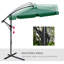 Brikene 265 cm W X 265 cm D Octagonal Tilt Cantilever Parasol with Crank Lift-958161151