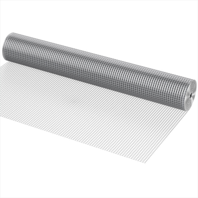 Rouleau de quincaillerie en acier 50 pi x 48 po, maille 1/2 po, finition argent galvanisé à chaud