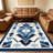 Southwest Tribal Blue carpet-easy to clean, machine-washable, soft and comfortable; suitable for door mats, kitchens, living rooms, bedrooms, corridors, and laundry areas. Easy to clean, durable carpet for home decoration.-129204557
