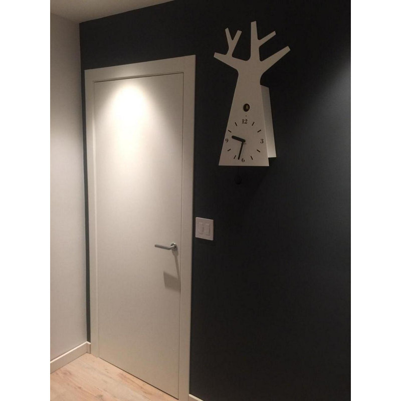 Porte blanche standard en bois massif Planum Flush, 32 po x 80 po