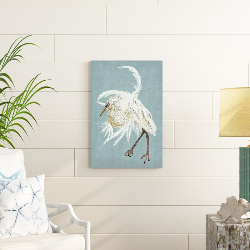 «Heron Plumage IV» par Melissa Wang - impression sur toile tendue, H 30 po x l 20 po x P 1,25 po