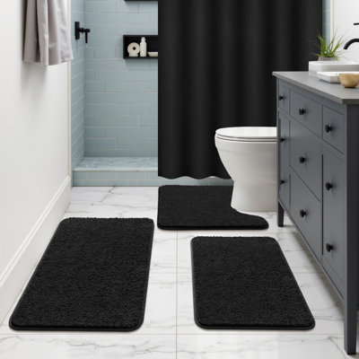 Ensemble de rideau de douche avec tapis
