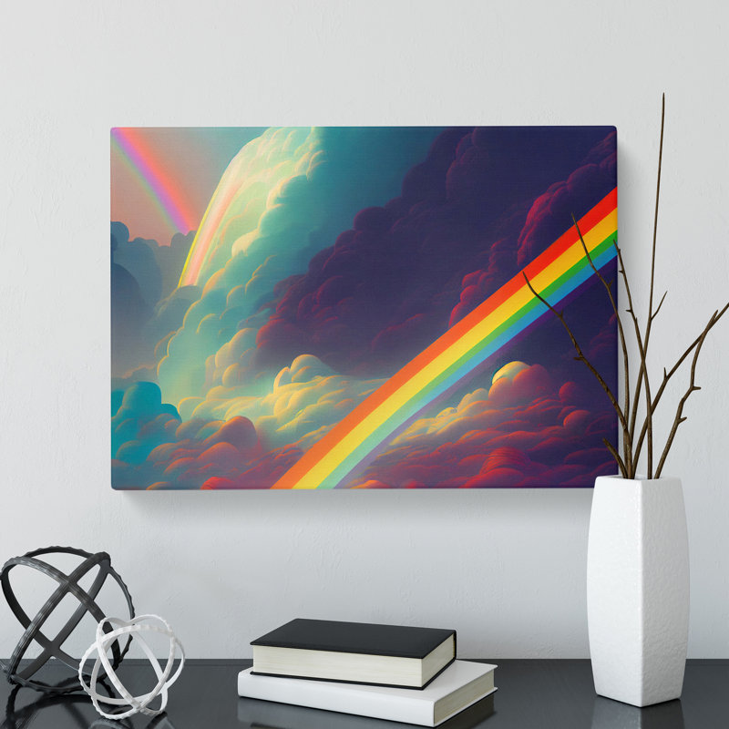 Rainbow Through The Clouds Vol.1 - Wrapped Canvas, 50cm H x 76cm W x 3cm D