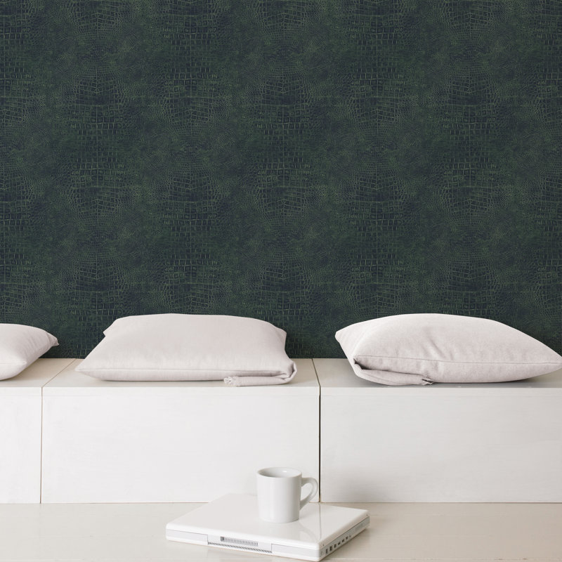 10m x 53cm Matte Wallpaper Roll, Dark Green