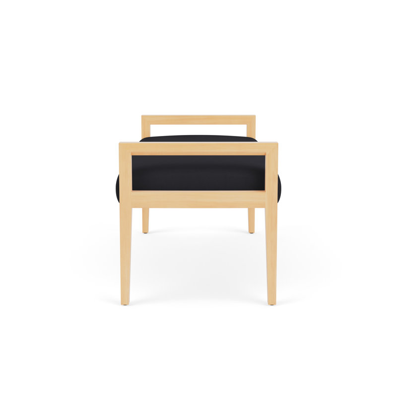 Banc en bois 2 places Brooklyn, Naturel, Noir Patriot Plus