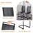 Ibrahim 71" Dining Room Set,Tempered Glass Dining Table Set With Metal Frame-123282724-122810846