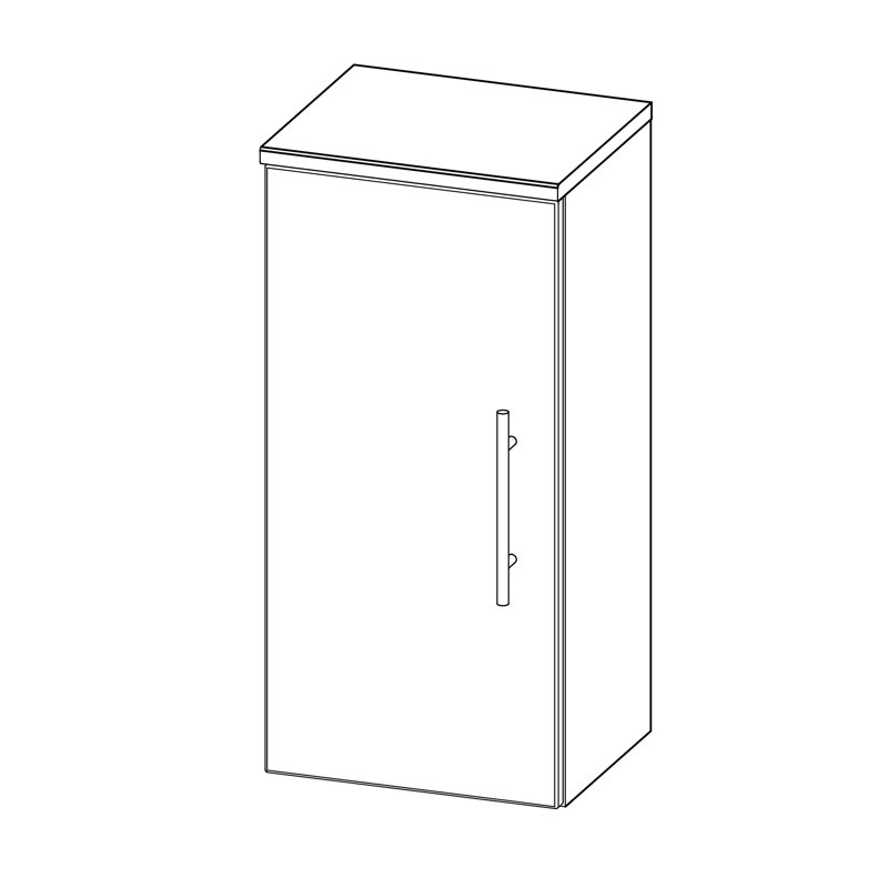 Impuls Bathroom Storage, White/Walnut replica