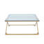 Ayaa 100cm Wide Metal Coffee Table for Living Room Furniture, Modern Glass Top Centre Table-91854414-91854415