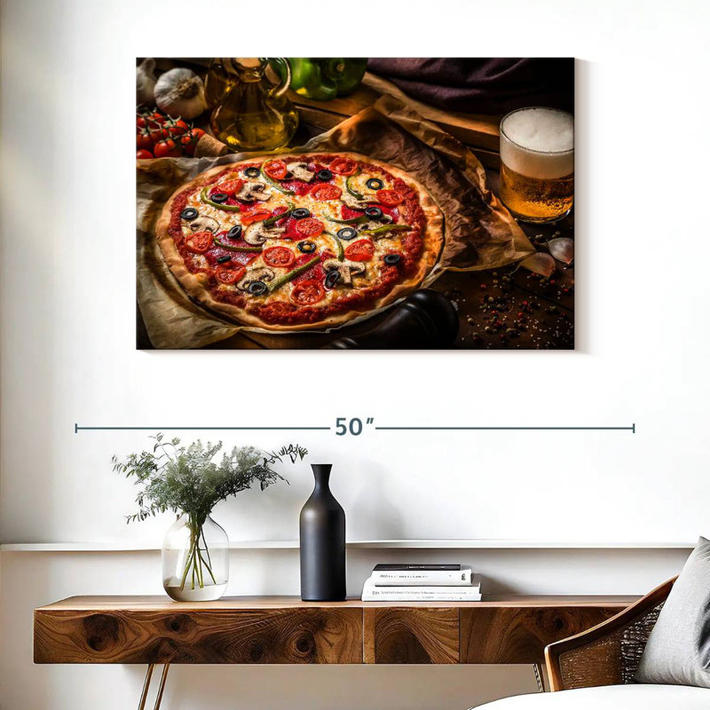 Yarlin Beer And Pizza, 26" H x 39" W
