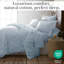 Ensemble de literie Sweetbrier de Southshore Fine Linens avec 1 taie d'oreiller, bleu ciel, 100 % coton à fibres longues, satin de coton 300 fils, motif floral, 1 place / 1 place XL-1631961906-1672219769