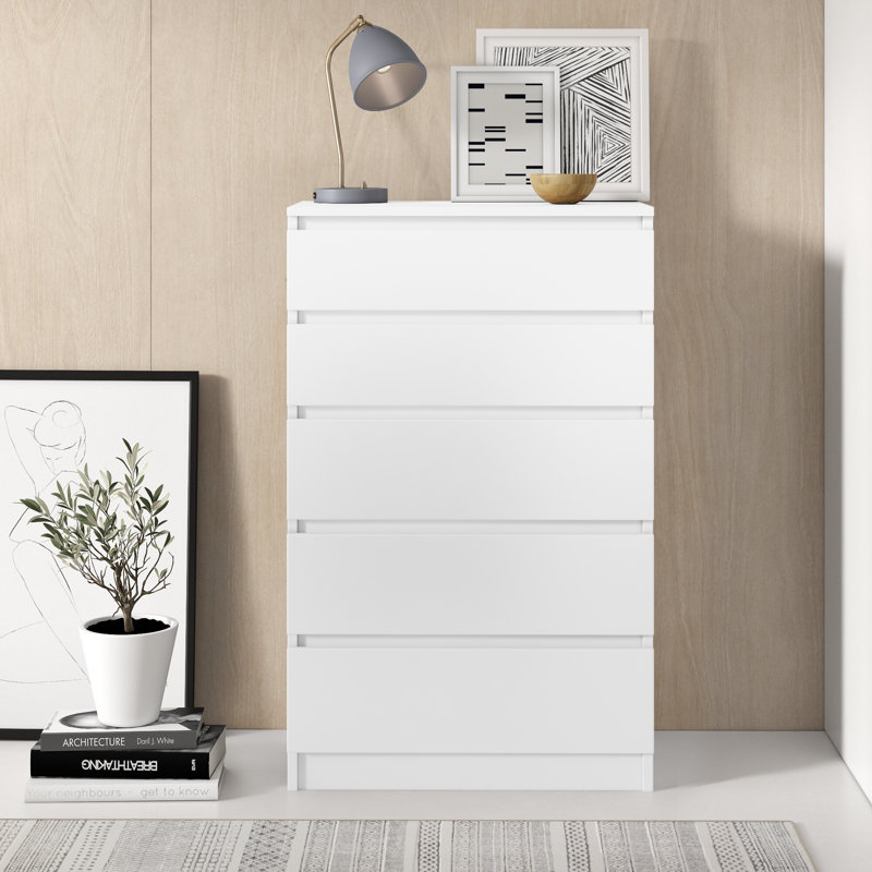 Helen 70cm W 5 - Drawer Chest of Drawers, White