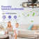 20" Low Profile Caged Flush Mount Ceiling Fan With Light Kit and Remote Control, 6-Speed Reversible