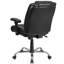 Grande et grande chaise de bureau ergonomique pivotante LeatherSoft de 400 lb avec base chromée et accoudoirs réglables