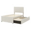 Lit plateforme tapissier avec lit gigogne et 3 tiroirs-31880244