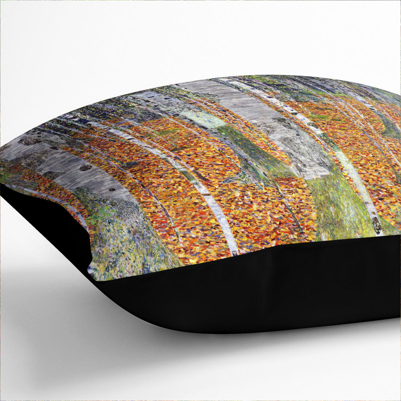 Birch Forest Scatter Cushion, 40cm H x 40cm W x 15cm D, Black