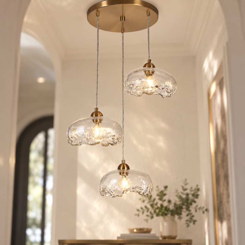 Alyra 3 - Light Electroplated Copper Cluster Pendant