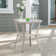 Outdoor Square Wicker Rattan Side Table With Built-In Glass