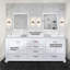 Meuble-lavabo double avec plateau en marbre de culture-110822090