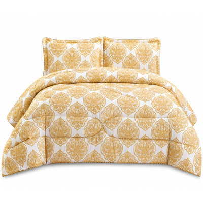 3 Piece Bridal Jacquard Bedspread Comforter Bed Throw with Matching Pillow Shams