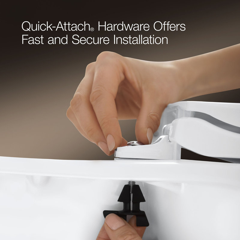 Lustra with Quick-Release Hinges Toilet Seat, Navy, Elongated