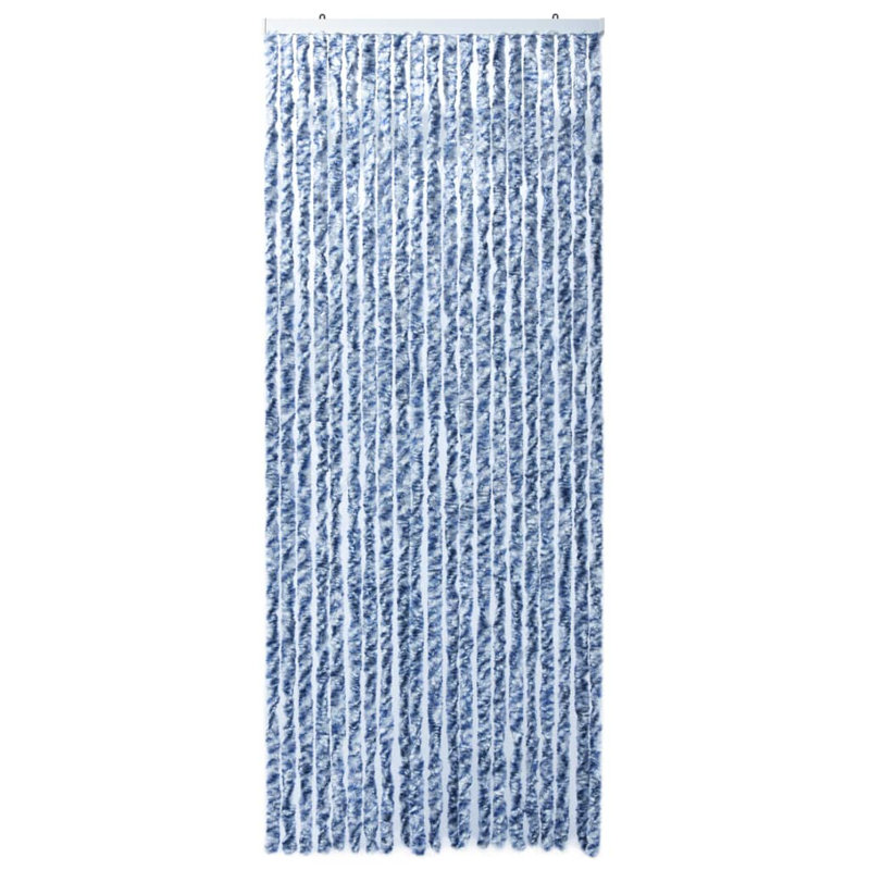 Blackout Single Curtain Panel, Blue/Silver, 90 W x 220 D cm