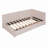 Upholstered Daybed with 2 Storage Drawers Twin Size Sofa Bed Frame No Box Spring Needed, Linen Fabric-1444304689