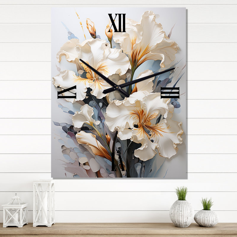Danilynn - Irises Very Wall Clocks, Small