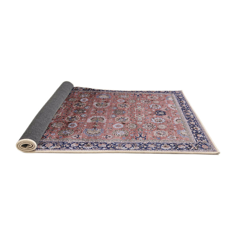 Tapis brun à motif oriental, Rond 5 pi