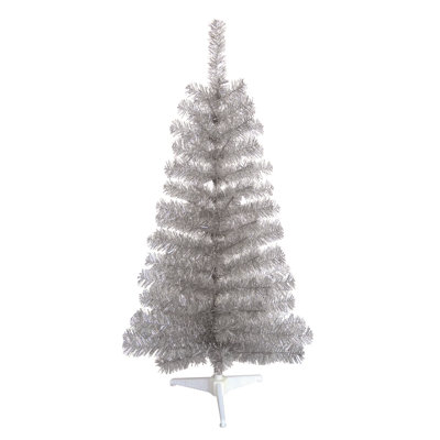 The Holiday Aisle® Artificial Silver Christmas Tinsel Tree